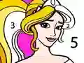 Gêm Princess Coloring By Number ar-lein