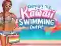 Gêm Design My Kawaii Swimming Outfit ar-lein