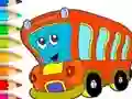 Gêm Coloring Book: Bus ar-lein