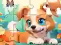Gêm Jigsaw Puzzle: Dog And Garden ar-lein