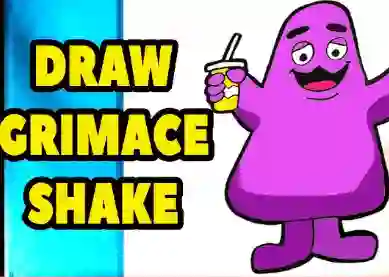 Gêm Grimace Shake: Draw and Erase ar-lein