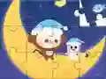 Gêm Jigsaw Puzzle: Monkey With Moon ar-lein