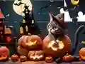 Gêm Jigsaw Puzzle: Halloween Cat ar-lein