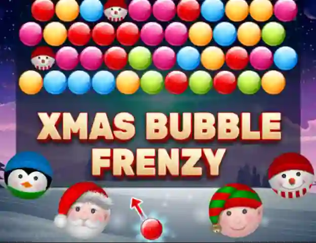 Gêm Xmas Bubble Frenzy ar-lein
