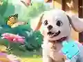 Gêm Jigsaw Puzzle: Dog In Garden ar-lein