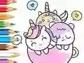 Gêm Coloring Book: A Cup Of Unicorn ar-lein