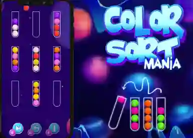 Gêm Color Sort Mania ar-lein