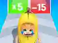 Gêm Epic Banana Run: Merge Master ar-lein
