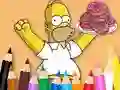 Gêm Coloring Book: Simpson Doughnut ar-lein