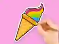 Gêm Coloring Book: Rainbow Ice Cream ar-lein