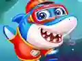 Gêm Little Panda Shark Family ar-lein