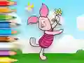 Gêm Coloring Book: Piglet Holds Toy Windmill ar-lein