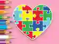 Gêm Coloring Book: Heart Jigsaw ar-lein