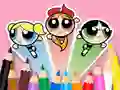 Gêm Coloring Book: The Powerpuff Girls ar-lein