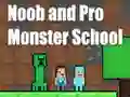 Gêm Noob and Pro Monster School ar-lein