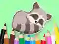 Gêm Coloring Book: Baby Raccoon ar-lein