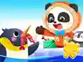 Gêm Jigsaw Puzzle: Baby Panda Antarctic Tour ar-lein