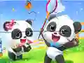 Gêm Jigsaw Puzzle: Baby Panda Spring Outing ar-lein