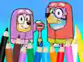 Gêm Coloring Book: Bluey Flossing Grannies ar-lein