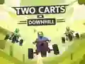 Gêm Two Carts Downhill ar-lein