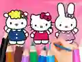 Gêm Coloring Book: Hello Kitty With Friends ar-lein