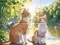 Gêm Jigsaw Puzzle: Cats In Pairs ar-lein
