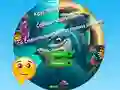 Gêm Round Jigsaw Puzzle Collect Pictures of Funny Ocean Inhabitants ar-lein