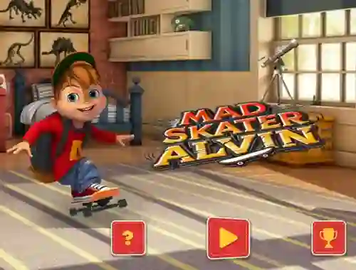 Gêm Mad Skater Alvin ar-lein
