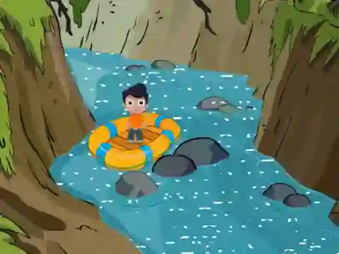 Gêm Rescue the Cute Boy from River ar-lein