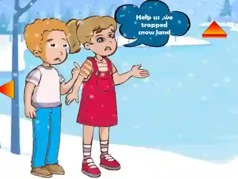 Gêm Siblings Escaped Snow Land ar-lein