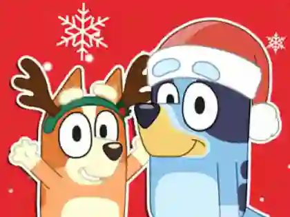 Gêm Jigsaw Puzzle: Bluey Christmas Gift ar-lein