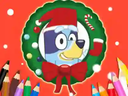 Gêm Coloring Book: Bluey Santa Claus ar-lein