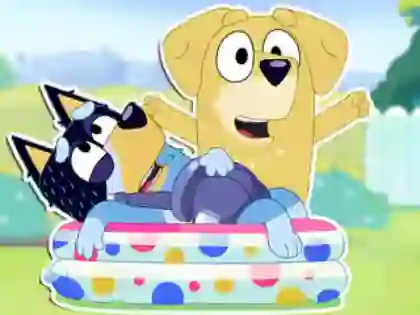Gêm Jigsaw Puzzle: Bluey Dad Baby ar-lein