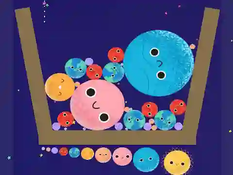 Gêm Merge Planets ar-lein
