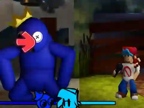 Gêm FNF vs Rainbow Friends ar-lein