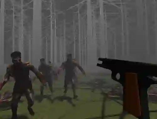 Gêm Zombies in a Forest ar-lein