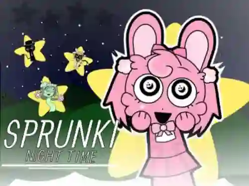 Gêm Sprunki Night Time 2 ar-lein