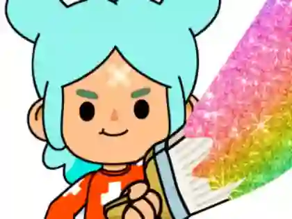 Gêm Coloring Book: Toca Boca Rita ar-lein