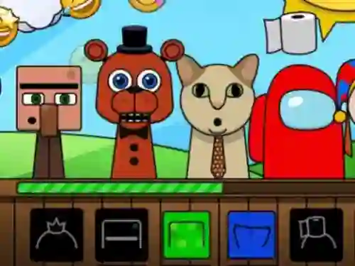 Gêm Sprunki: Monsters ar-lein