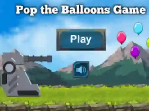 Gêm Pop The Balloons Game ar-lein