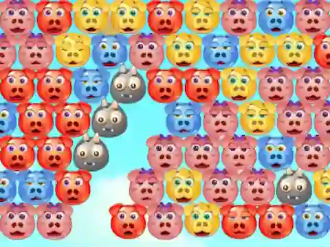 Gêm Bubble Piggies ar-lein