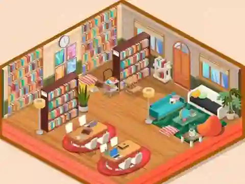 Gêm Decor: My Library ar-lein