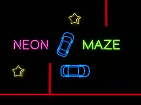 Gêm Neon Car Maze ar-lein