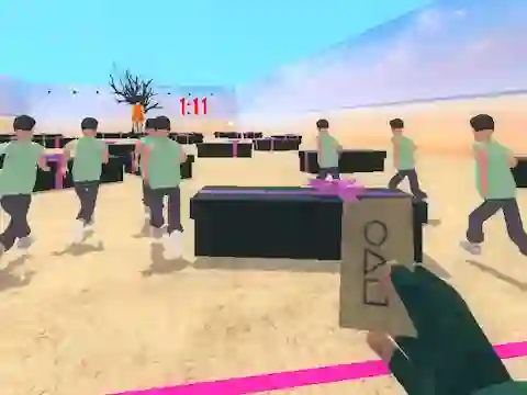 Gêm Squid Game Red Light ar-lein