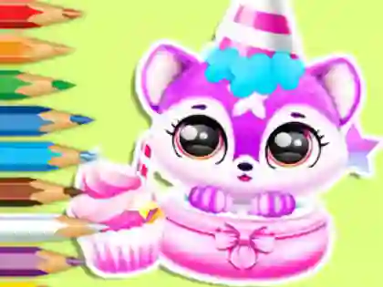 Gêm Coloring Book: Baby Fluff's Birthday ar-lein