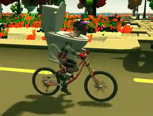 Gêm Skibidi Toilet Bike Riding ar-lein