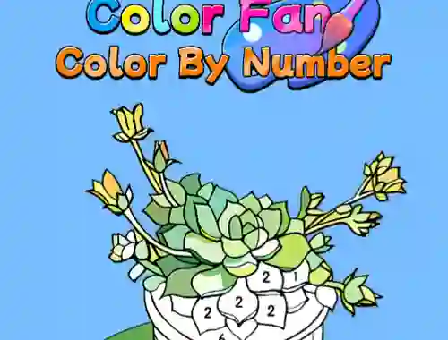 Gêm Color Fan Color By Number ar-lein
