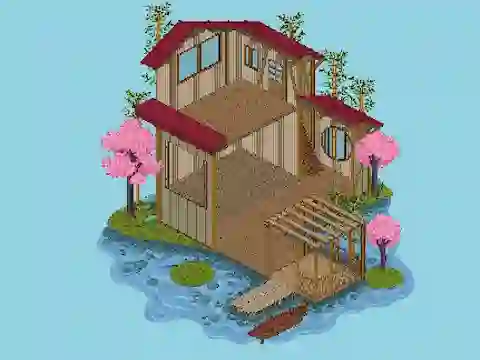 Gêm Pixel House ar-lein