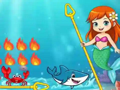Gêm Princess vs Shark ar-lein