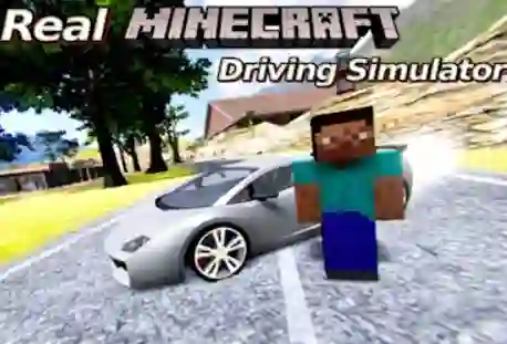Gêm Real Minecraft Driving Simulator ar-lein
